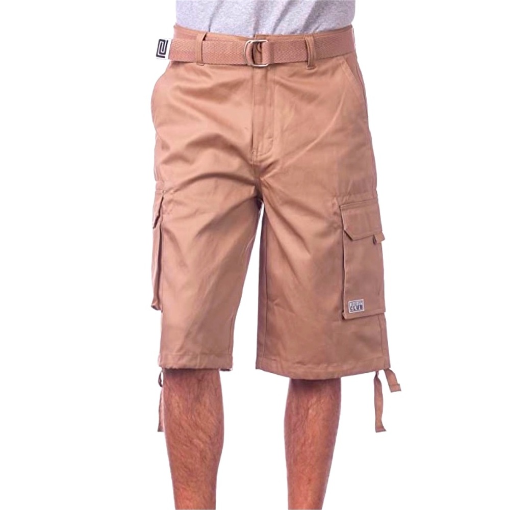 Beige ProClub Cargo Shorts